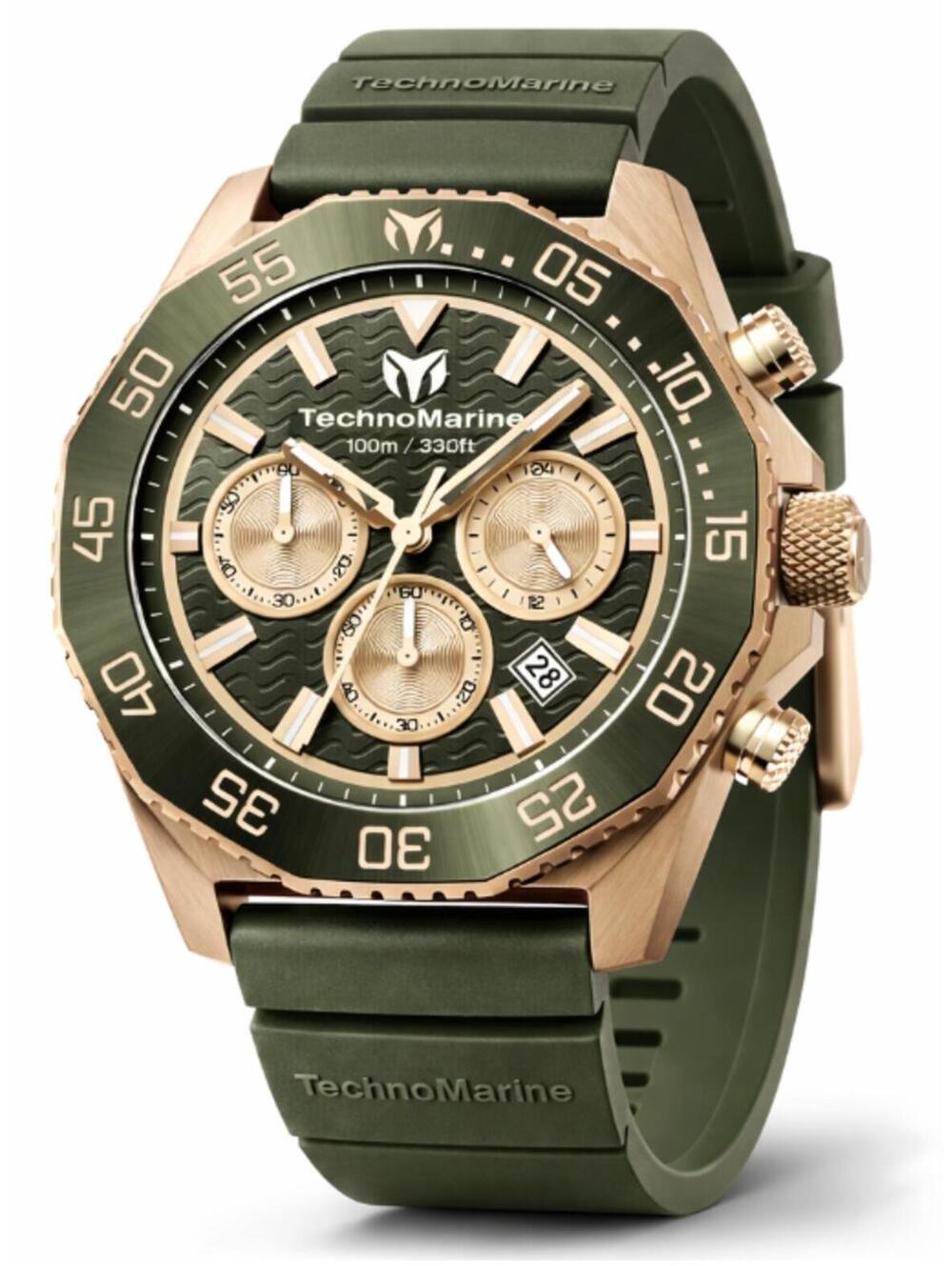 TechnoMarine Mare Vivo Men's Watch - 44mm, Olive Green (TM-225072)